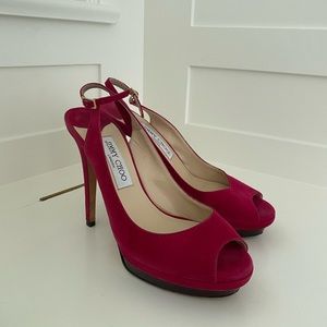Jimmy Choo red high heels